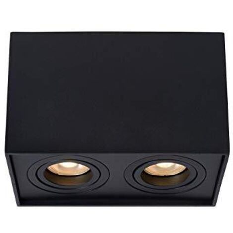LUCIDE Tube Faretto da soffitto. GU10, 100 W, Nero