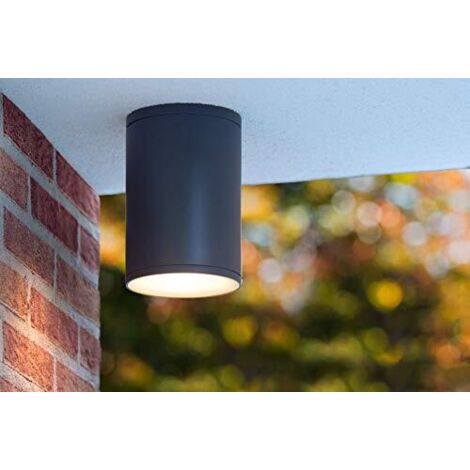 Lucide tubix, Soffitto Faretto Esterno, Ø 10,8 cm – IP54, Grigio