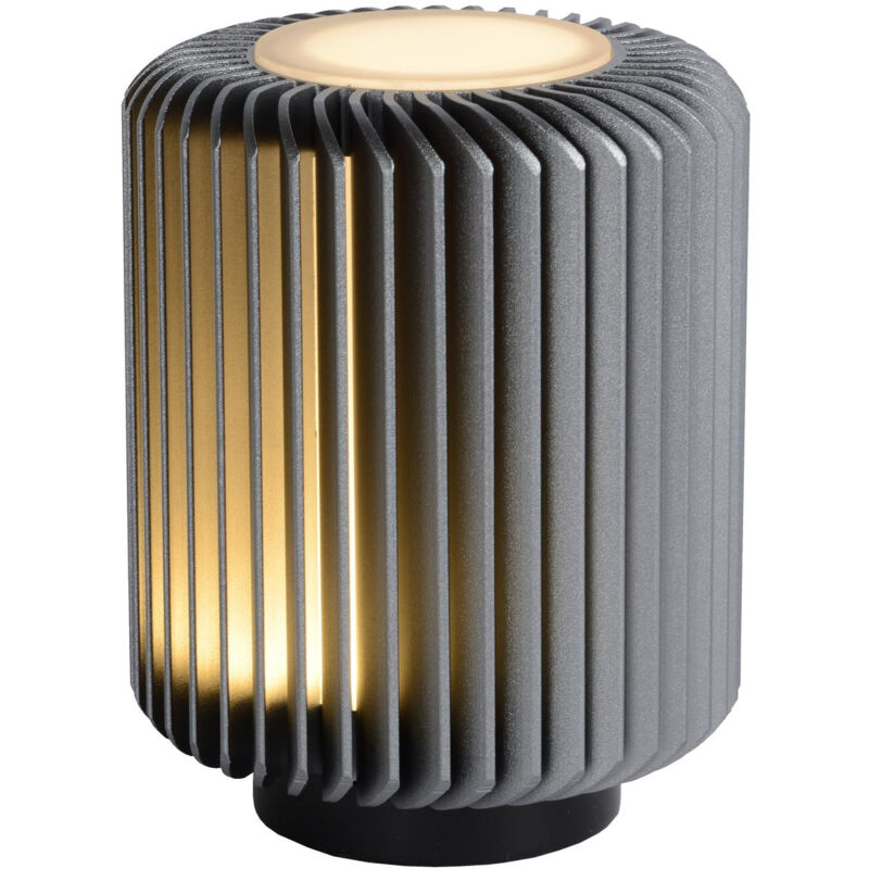 Lucide TURBIN - Table Lamp - Ø10,6cm - LED - 1x5W 3000K - Grey