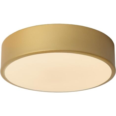 Lucide UNAR - Deckenleuchte - Ø 20 cm - LED 3 StepDim - 1x12W 2700K - Mattes Gold / Messing