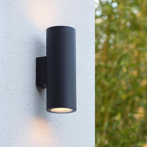 Lucide VOLANTIS - Wandstrahler / Wandleuchte Innen/Außen - 2xE27 - IP54 - Schwarz