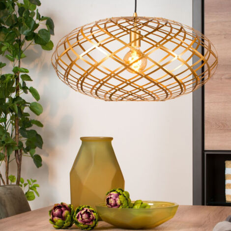 Lucide WOLFRAM - Pendelleuchten - Ø 65 cm - 1xE27 - Mattes Gold / Messing