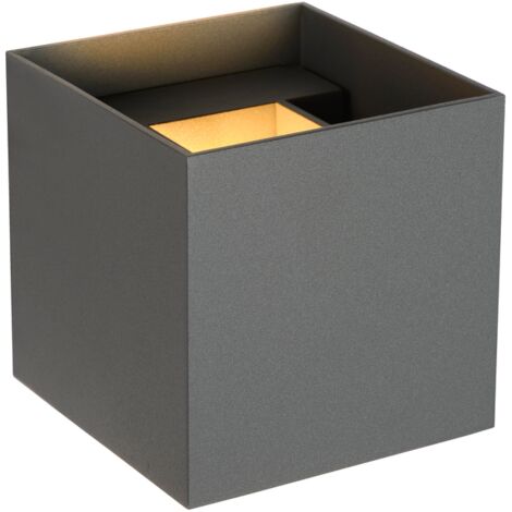 Lucide Xio – Lampada da parete LED – dim. – G9 – 1 X 4 W 2700 K – Nero, Alluminio, grigio, G9, 4 wattsW, 230 voltsV