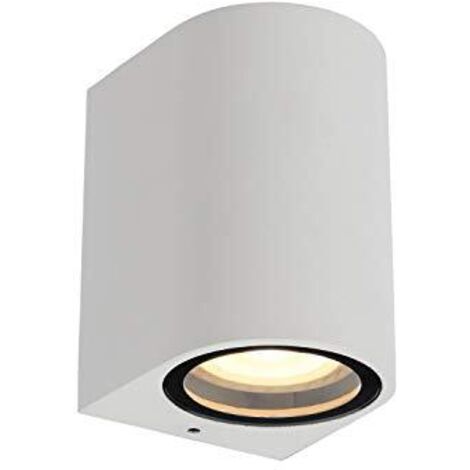 Lucide ZARO - Faretto da parete per esterni, 1 x GU10, IP44, colore: Bianco
