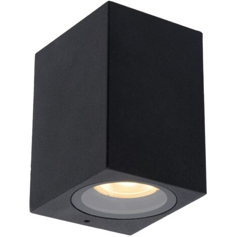 Lucide ZARO - Wandstrahler / Wandleuchte Innen/Außen - 1xGU10 - IP44 - Schwarz