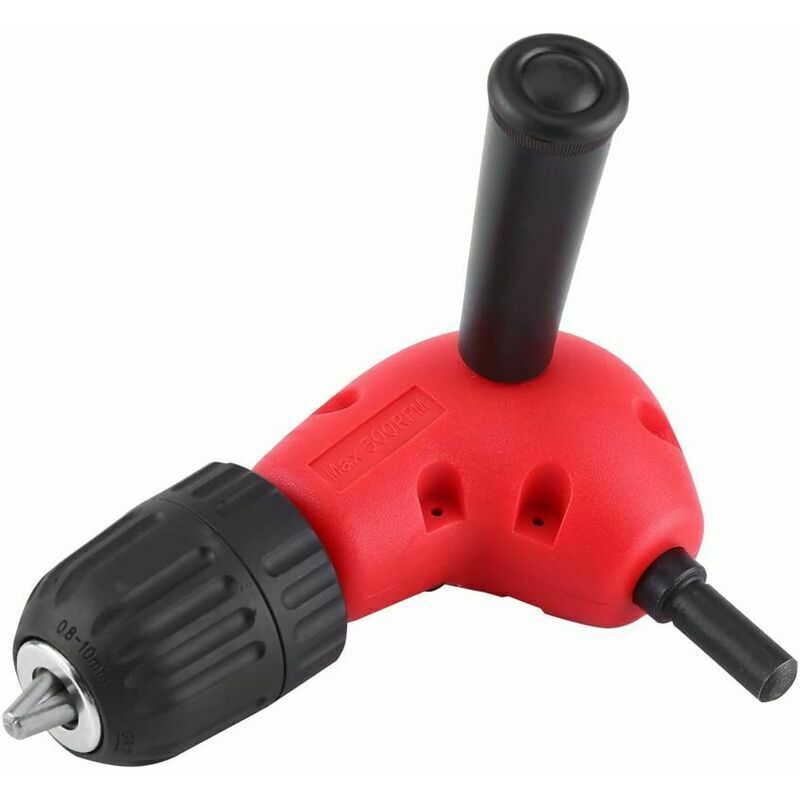 Lucky-88 - Adaptateur de Mandrin à Angle Droit Auto-Serrant pour Perceuse électrique 0.8-10 mm Tige 9,5 mm avec Poignée