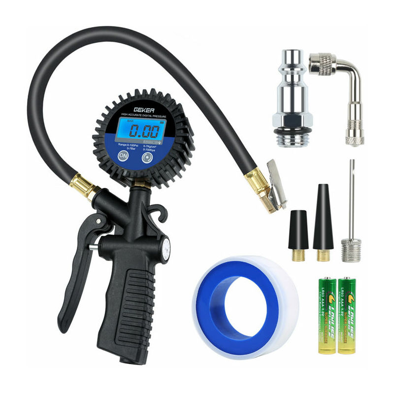 Lucky-88 - Jauge Digitale de Gonflage de Pression des Pneus Haute Précis Digital Jauge de Pression de Pneu Pistolet de Gonflage pour Voiture Auto