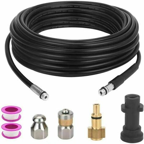 LUCKY-88 Kit de nettoyage de tuyau de vidange de nettoyeur haute pression avec buse �� jet et buse �� jet rotatif pour Karcher K2 K3 K4 K5 K6 K7 et nettoyeur haute pression Lavor