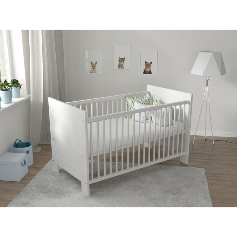 Lucy Cot Bed 140x70cm (White) - White