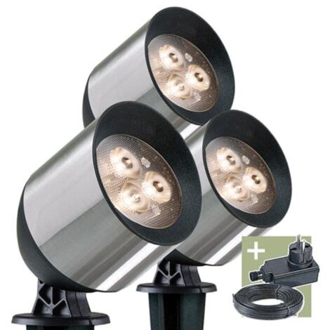 Ludeco  - Joren - Strahler - 3er-Set - 12 V - 90 lm - 1 W - Warmweiß