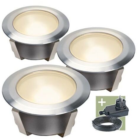 Ludeco  - Olan 40 - spot à encastrer - set (3 pcs) - 12 V - 16 lm - 0.25 W - blanc chaud