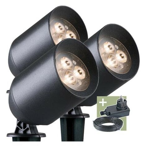 Ludeco  - Stig - spot - set (3 pcs) - 12 V - 150 lm - 1.5 W - blanc chaud