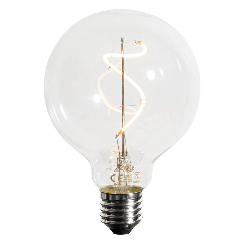 LUEDD Ampoule filament LED spirale E27 dimmable G95 4W 270lm 2200K LUEDD Ampoule filament LED spirale E27 dimmable G95 4W 270lm 2200K