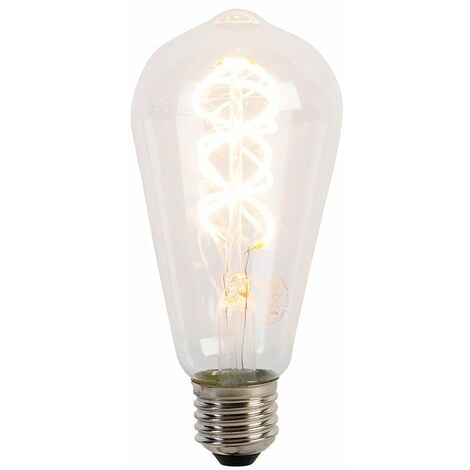 Ampoule LED E27 à filament spirale ST64 5W 400 lm 2200K