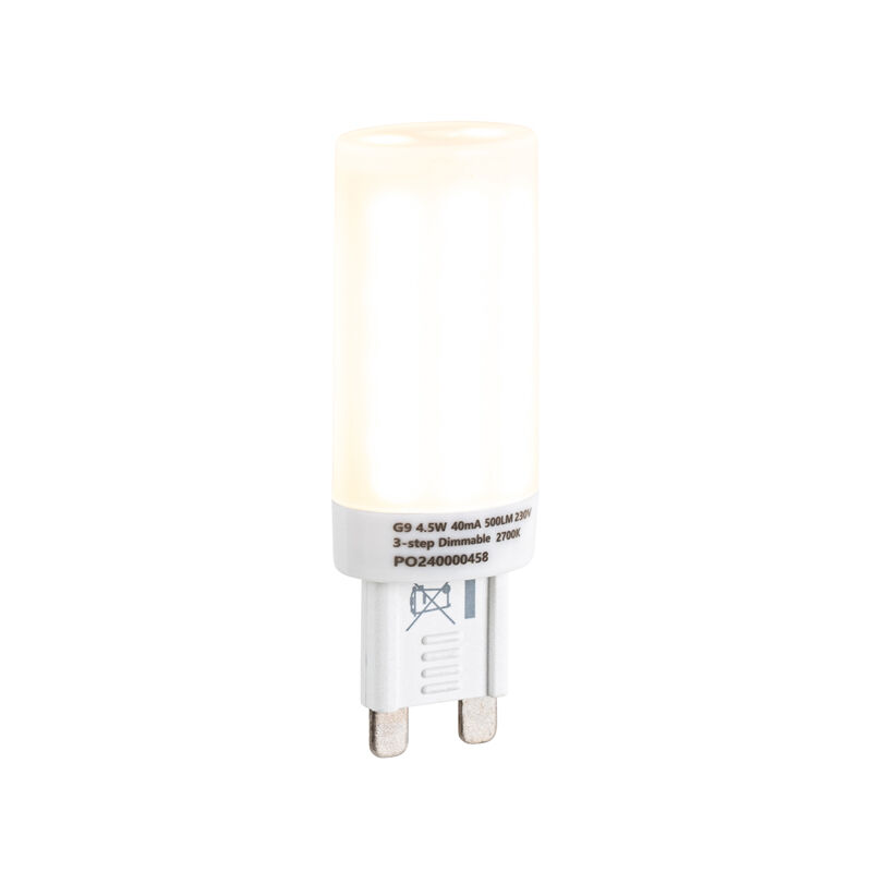 Luedd - Ampoule led G9 à gradation 3niveaux opale 4,5W 500LM 2700K Luedd - Ampoule led G9 à gradation 3niveaux opale 4,5W 500LM 2700K