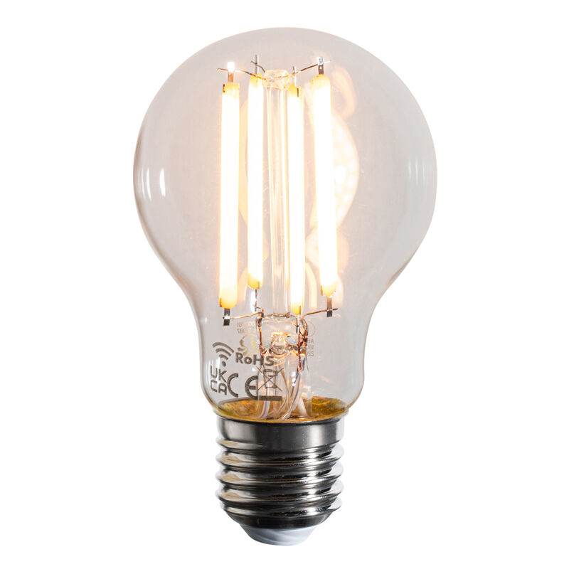 Ampoule led E27 intelligente à intensité variable en Kelvin A60 transparente 7W 806 lm 1800-3000K - Luedd Ampoule led E27 intelligente à intensité variable en Kelvin A60 transparente 7W 806 lm 1800-3000K - Luedd