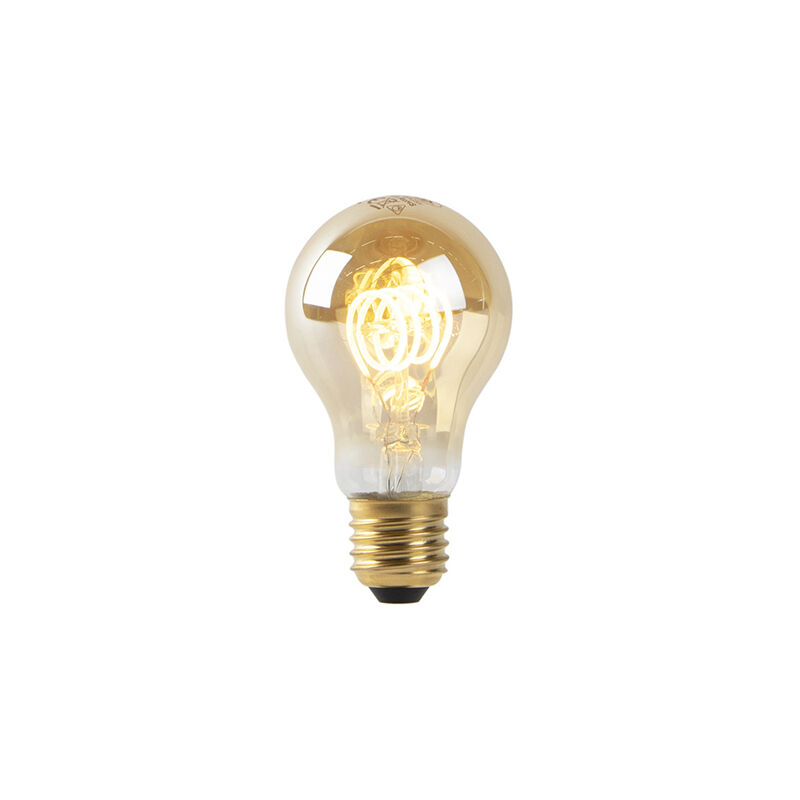 

Bombilla filamento espiral dorada LED A60 E27 4W 2200K regulable - Luedd