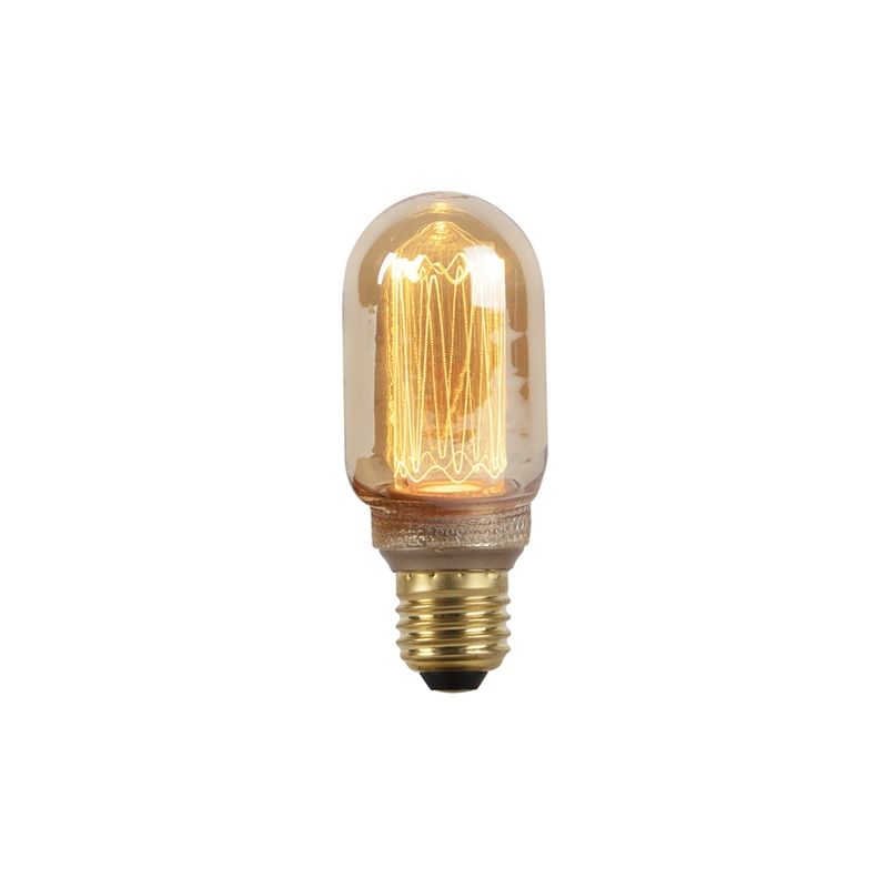 

Bombilla filamento tubo LED E27 vidrio ámbar 2.5W 120lumen 1800K - Luedd