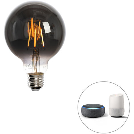 LUEDD Bombilla LED inteligente E27 G95 ahumada 4W 60lm 1800-3000K
