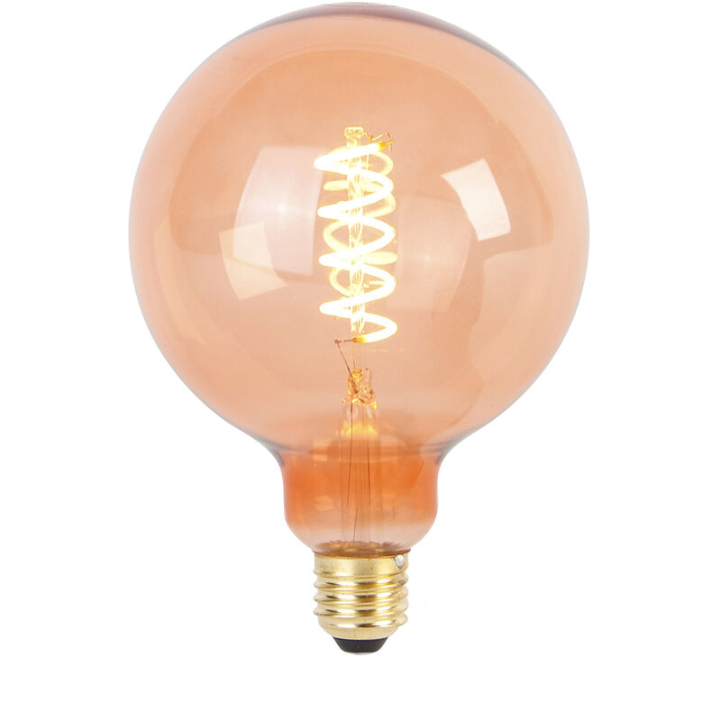 Luedd - Ampoule led à filament spiral E27 dimmable G125 rose 4W 180lm 2100K Luedd - Ampoule led à filament spiral E27 dimmable G125 rose 4W 180lm 2100K