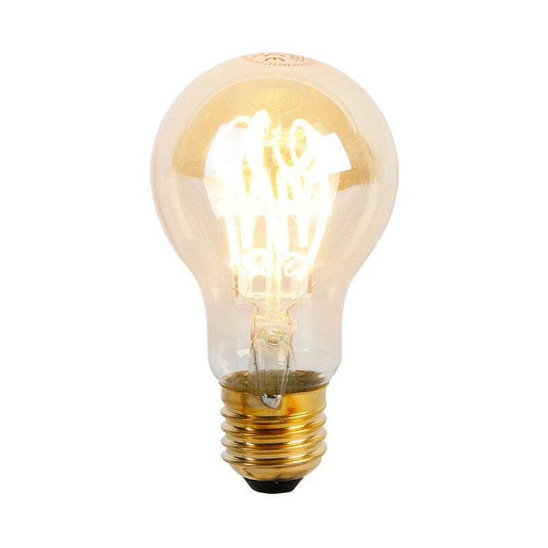 Image of Lampadina spirale led E27 dimmerabile A60 goldline 4W 270 lm 2200K - Oro/Ottone - Luedd