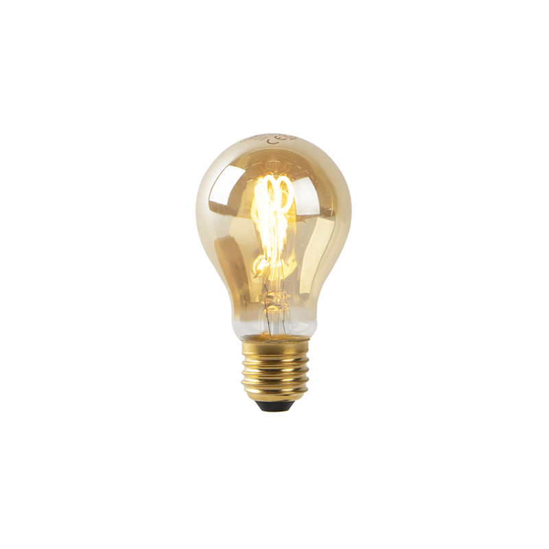 

Bombilla E27 LED filamento espiral dorado A60 2W 90lm 2200K - Luedd