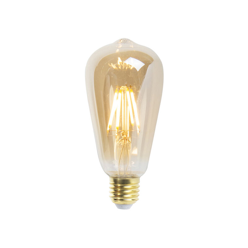 Image of Lampada a filamento led E27 dimmerabile ST64 goldline 5W 380 lm 2200K - Luedd