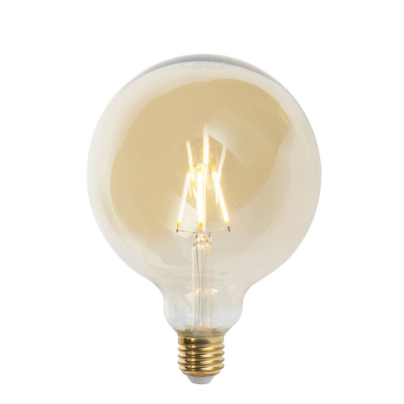 Image of Lampada filamento led dimmerabile E27 G125 goldline 5W 450 lm 2200K - Luedd