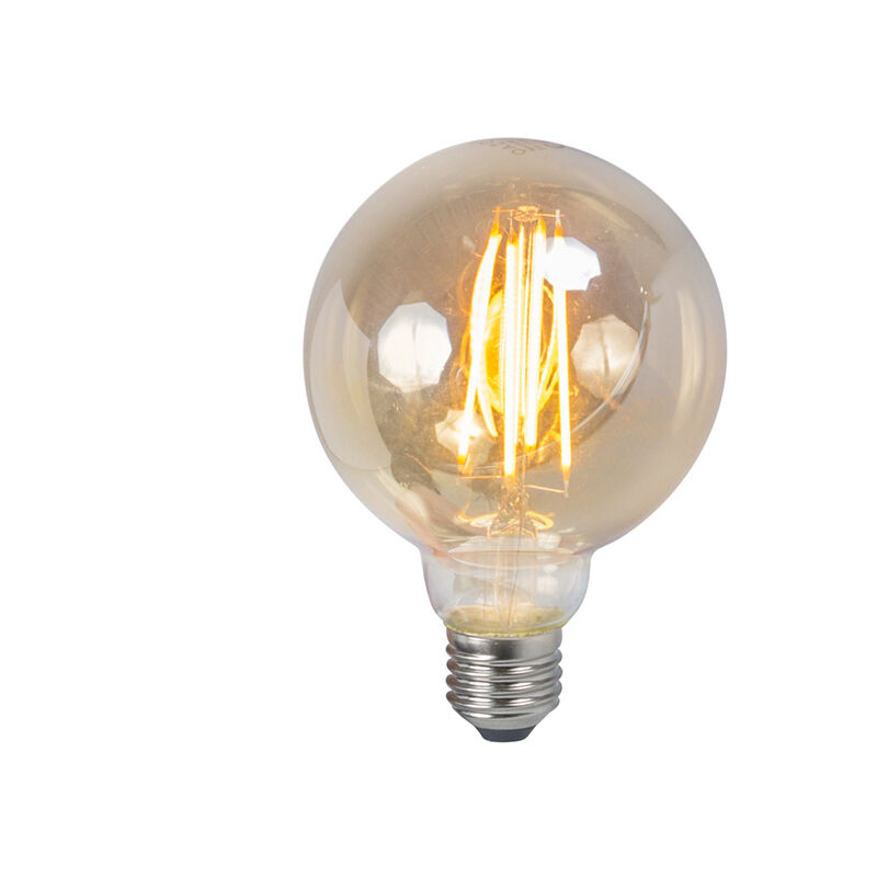 Lampe à filament à LED E27 5W 2200K G95 fumée dimmable - Luedd
