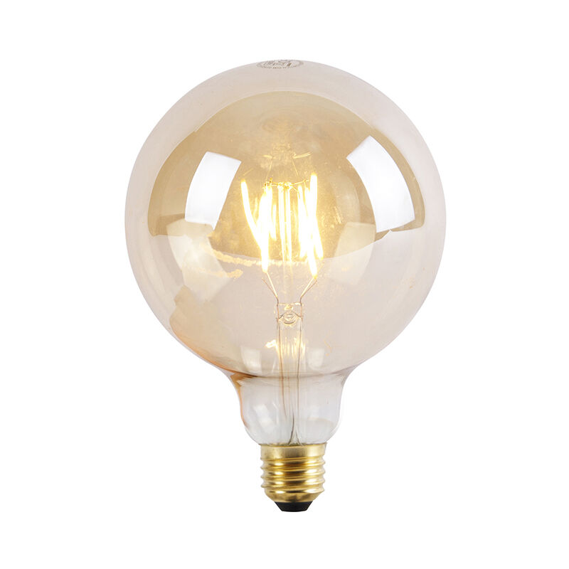 Lampe LED E27 dimmable à 3 niveaux G125 Goldline 5W 2200K - Luedd