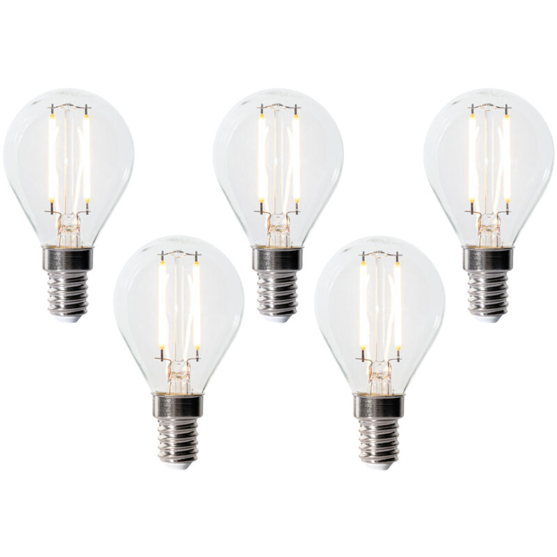 Lot de 5 Ampoule led E14 à intensité variable P45 Verre transparent 3W 250 lm 2700K - Luedd Lot de 5 Ampoule led E14 à intensité variable P45 Verre transparent 3W 250 lm 2700K - Luedd
