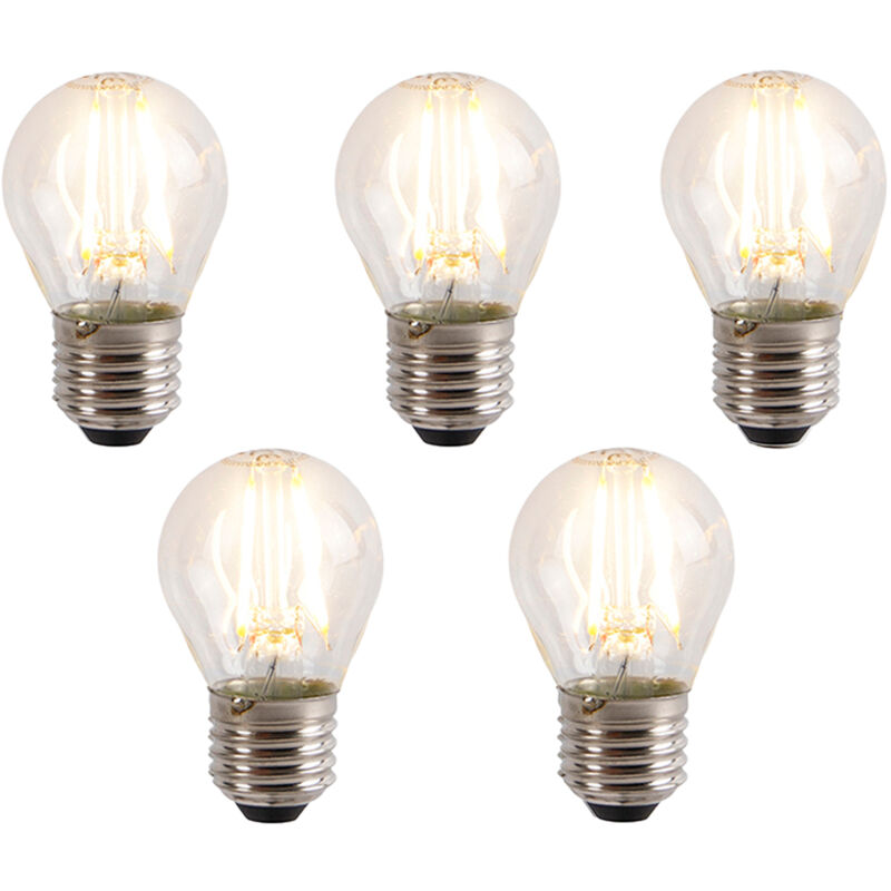 Luedd - Lot de 5 Ampoule led E27 dimmables P45 4W 330lm 2100K