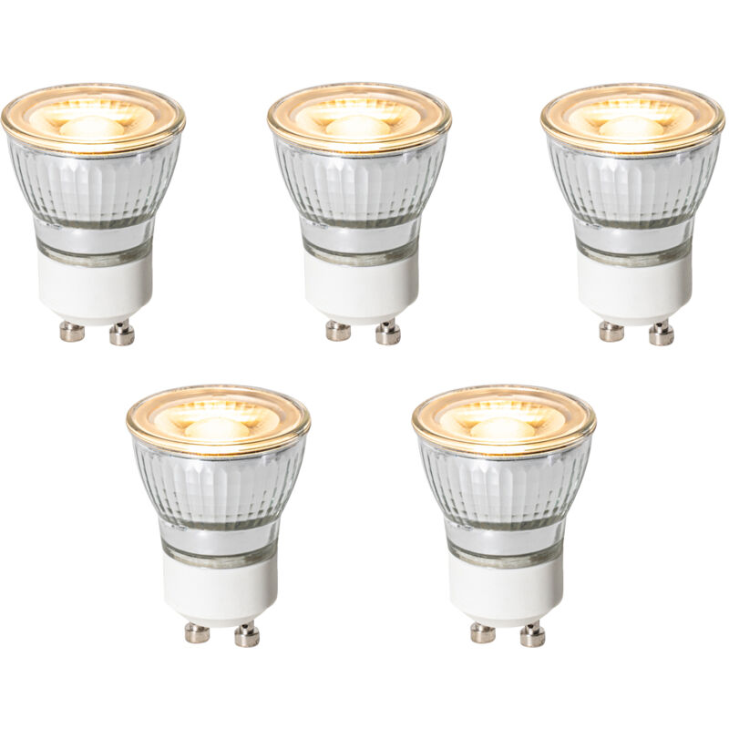 Luedd - Lot de 5 Ampoule led GU10 à intensité variable en 3 étapes 35mm 4W 220lm 2700K