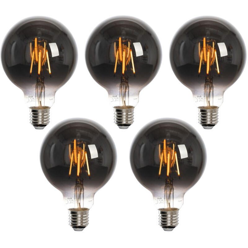 LUEDD Lot de 5 Ampoule LED intelligentes E27 G95 fumées 4W 60lm 1800-3000K LUEDD Lot de 5 Ampoule LED intelligentes E27 G95 fumées 4W 60lm 1800-3000K