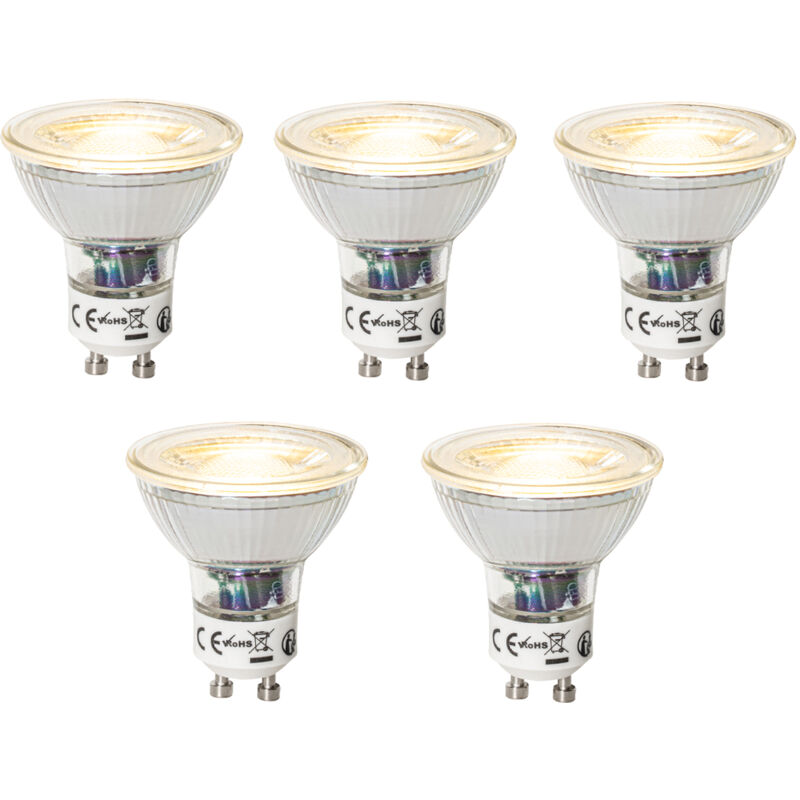 Luedd - Lot de 5 Ampoule led GU10 dimmables 7W 600 lm 2700K