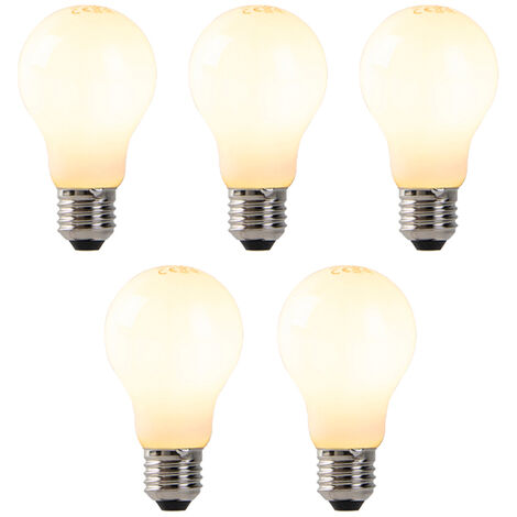 Filament LED dimmable E27 verre opale A60 7W 806 lm 2700K