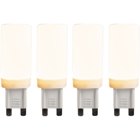 LUEDD Set di 4 lampadine LED dimmerabili a 3 step G9 4,5W 500lm 2700K