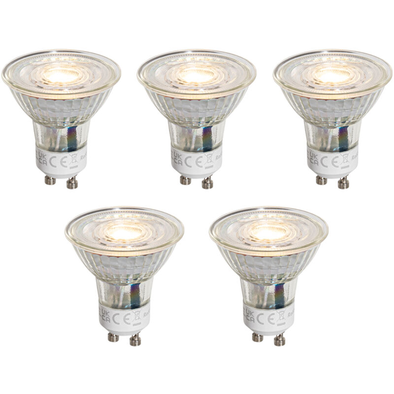 Luedd - Lot de 5 Ampoule led GU10 50mm Dimmables Transparentes 4.9W 500 lm 2700K Luedd - Lot de 5 Ampoule led GU10 50mm Dimmables Transparentes 4.9W 500 lm 2700K