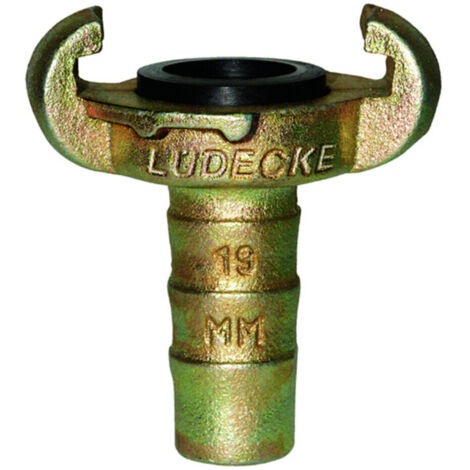 Lüdecke Klauen-Schlauchkupplung DIN 3489, Temperguss, Tülle 10mm, 3/8