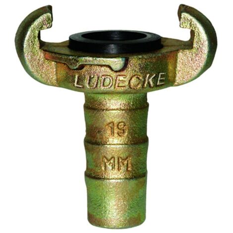 Lüdecke Klauen-Schlauchkupplung DIN 3489, Temperguss, Tülle 13mm, 1/2