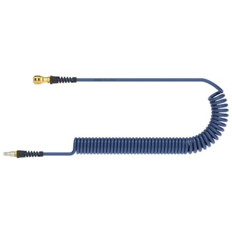Lüdecke Spiralschlauch PU blau, Kupplung u Stecker NW7,2 8x5mm 6m