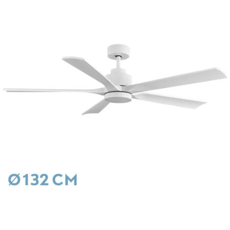 Lüfter dc cairo 24w 2400lm white 5-stage 132d 3000k,4500k,6000k, remote+timed+memory