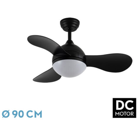 Lüfter dc Feststofflüfter 24w schwarz 3aspas 91d 2640lm 3000-4000-6500k remote+memory+timer