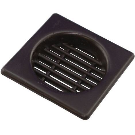 Lüftungsgitter Abluftgitter ø 36 mm Möbelbeschlag 43 x 43 mm Kunststoff braun