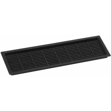 Lüftungsgitter Abluftgitter Möbelbeschlag 171 x 42 mm Kunststoff schwarz