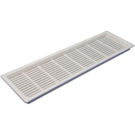 Lüftungsgitter Abluftgitter Möbelbeschlag 230 x 69 mm Kunststoff weiß