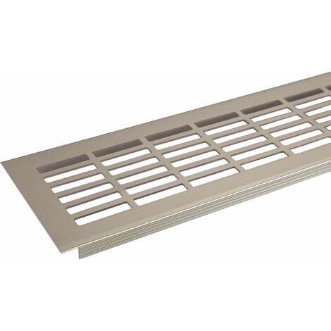 Lüftungsgitter Lochblech 480 x 81 mm Edelstahloptik