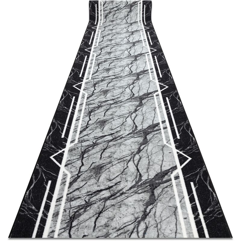 Rugsx - Läufer Antirutsch 110 cm MARMUR Marmor, Stein grau Grau und Silbertönen 110x800 cm