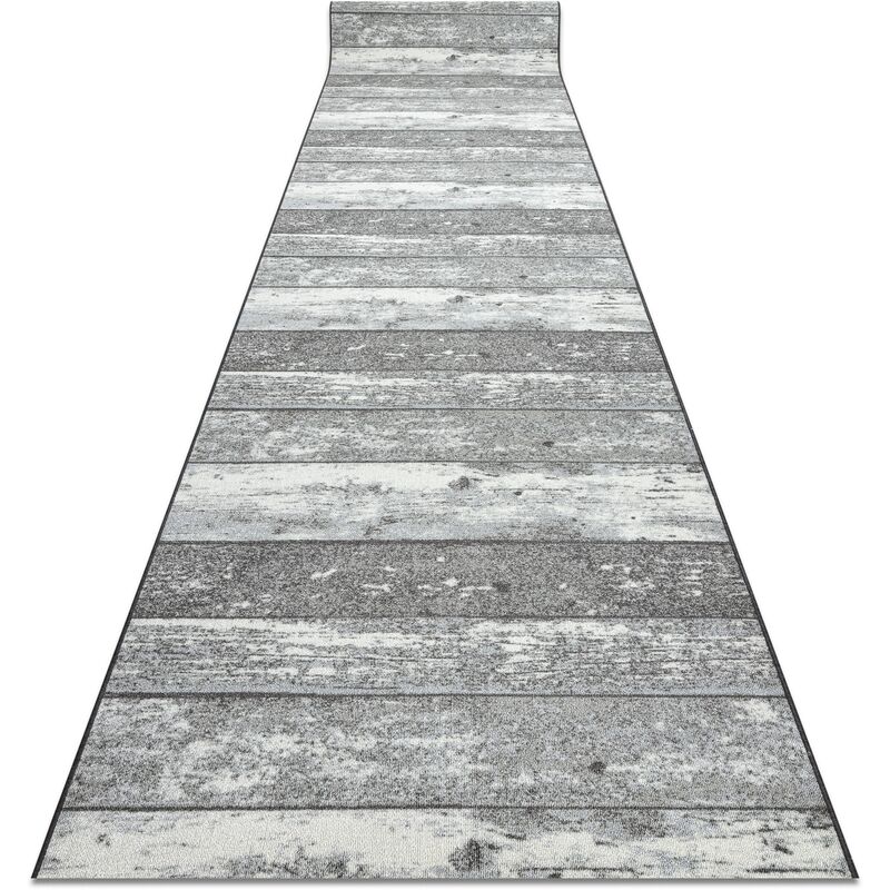 Rugsx - Läufer Antirutsch 133 cm Holz Tafel grau Grau und Silbertönen 133x830 cm