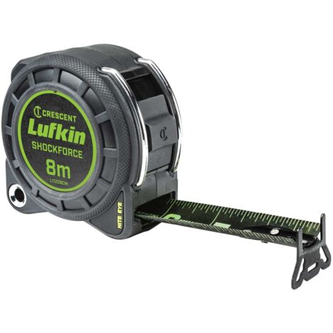 Lufkin L1125BCM 3cm x 8m Shockforce Night Eye Double-Sided Tape with Fall Resistance Tested for 30-Meter Drop Safety